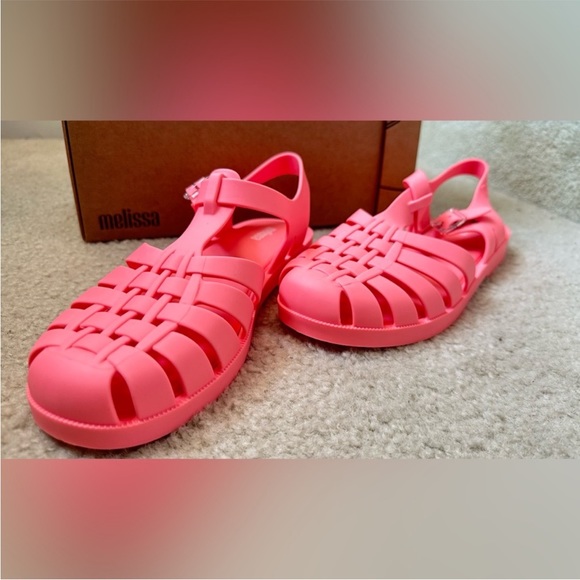 Melissa Possession Summer Jelly Sandals Coral Pink - Picture 6 of 10
